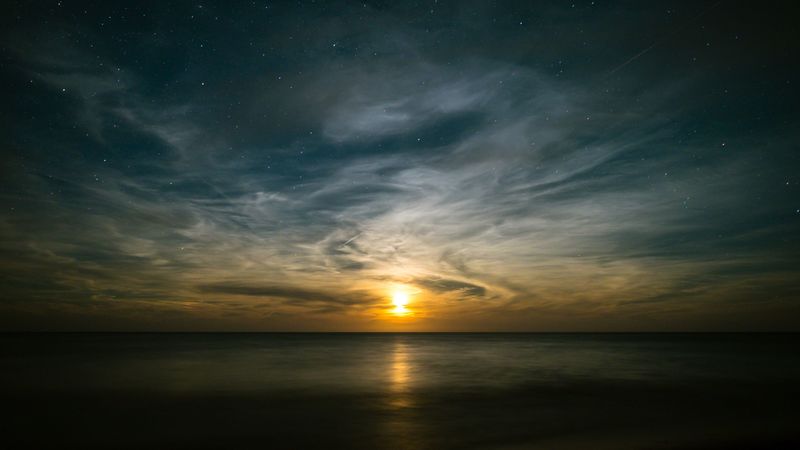 sunset, skyline, sky, 4k