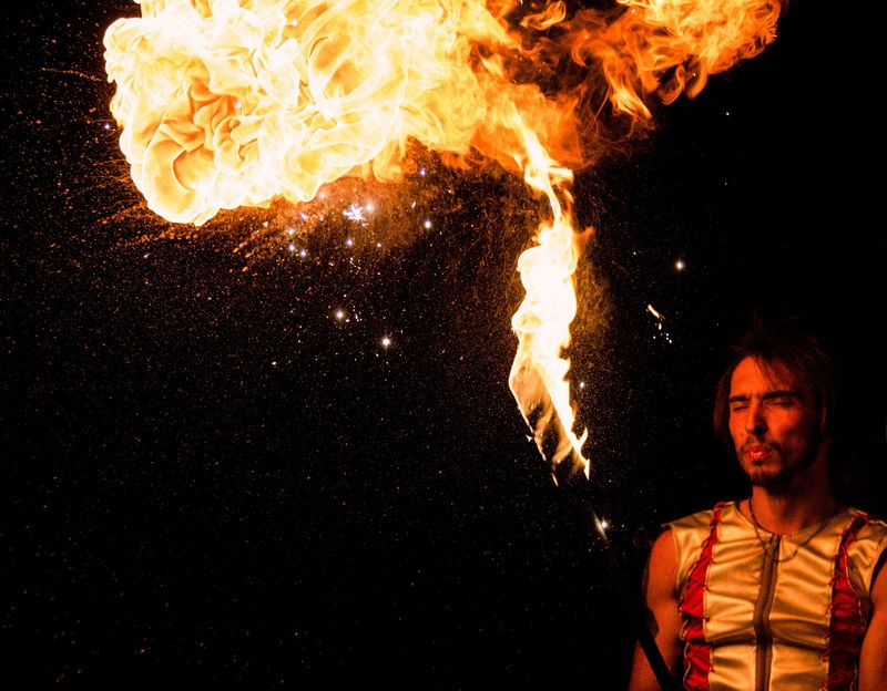 blaze fire show light and fire 4k