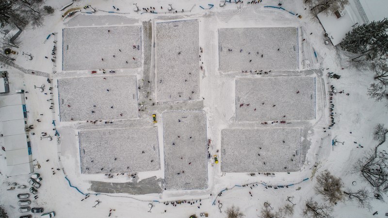 black ice pond hockey 4k
