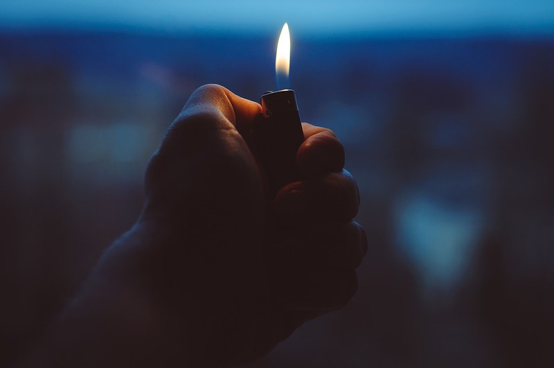 lighter hand light and fire 4k