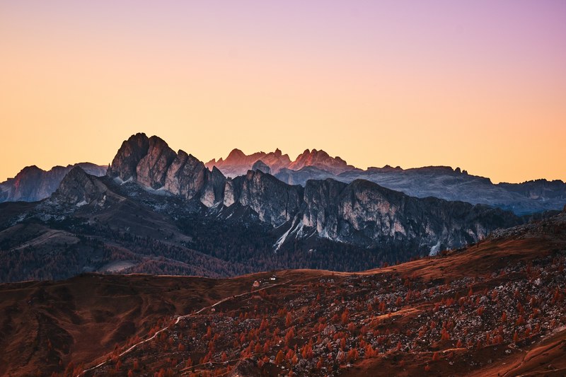 mountain rock sunset and sunrise 4k