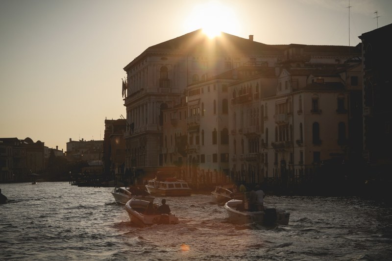 venice boat water and canal 4k