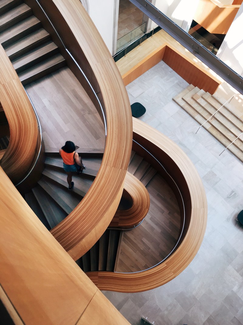 architecture wood stair and design hd, 4k