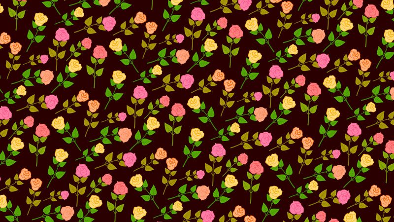 flowers, vector, roses, 4k