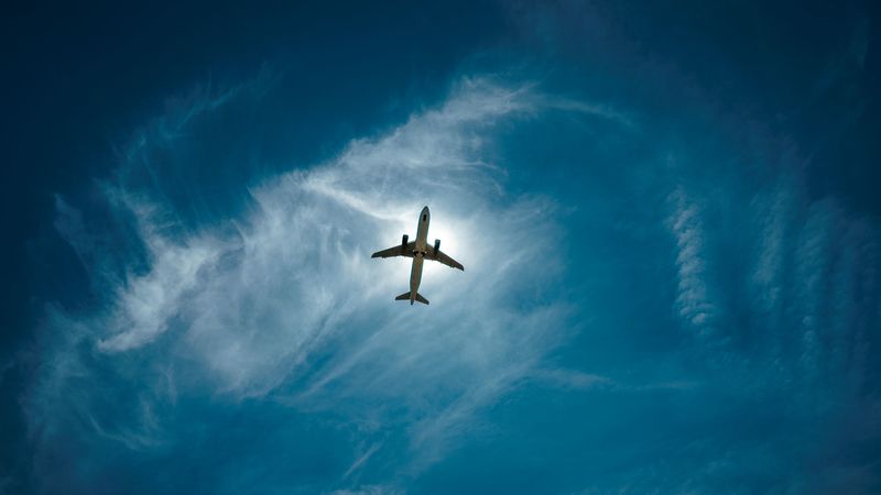 airplane, sky, flight, clouds, height, 4k