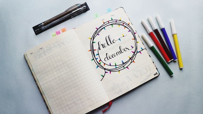 inscription, december, markers, 4k