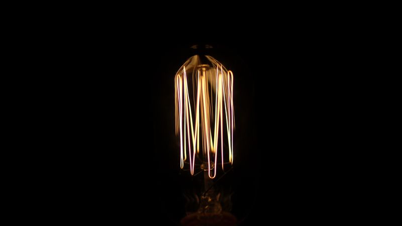 lamp, light, electricity, 4k