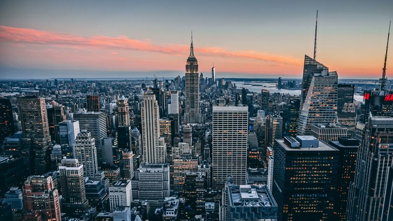 manhattan, new york, usa, skyscrapers, 4k