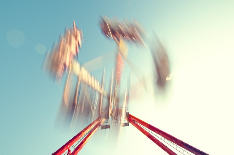 amusement park motion fair and ride 4k