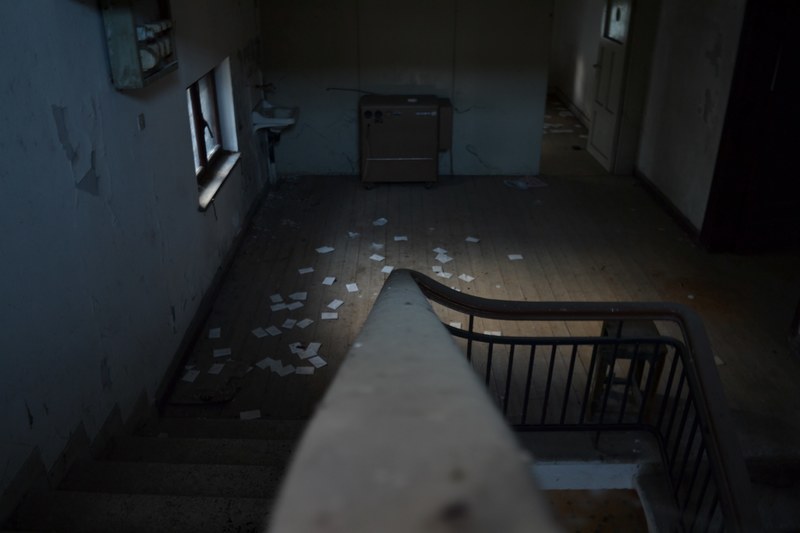 stair abandoned building and window 4k