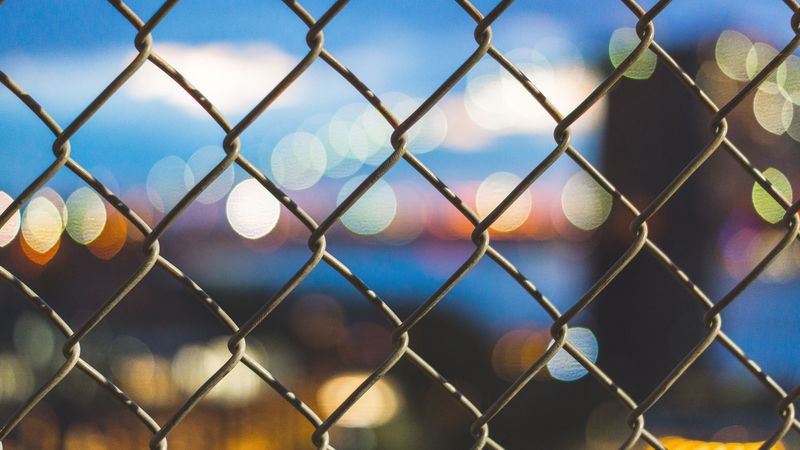 mesh, glare, fence, 4k