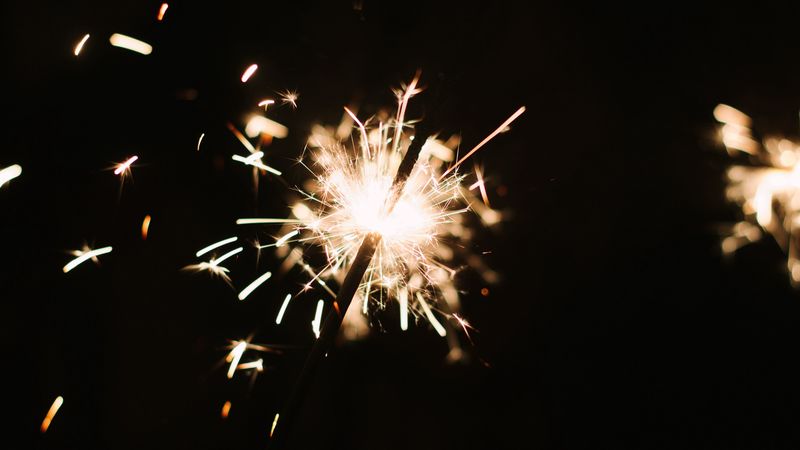 bengal fire, sparks, holiday, dark background, 4k