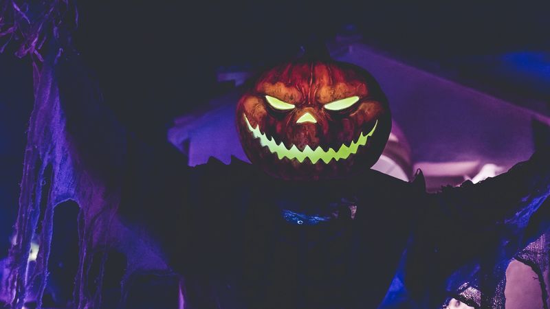 halloween, pumpkin, mask, holiday, 4k