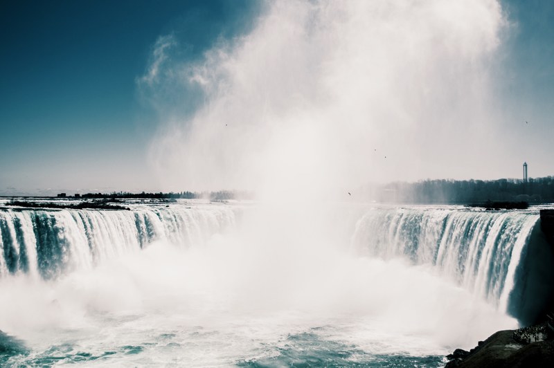 waterfall niagara fall splash and spray 4k