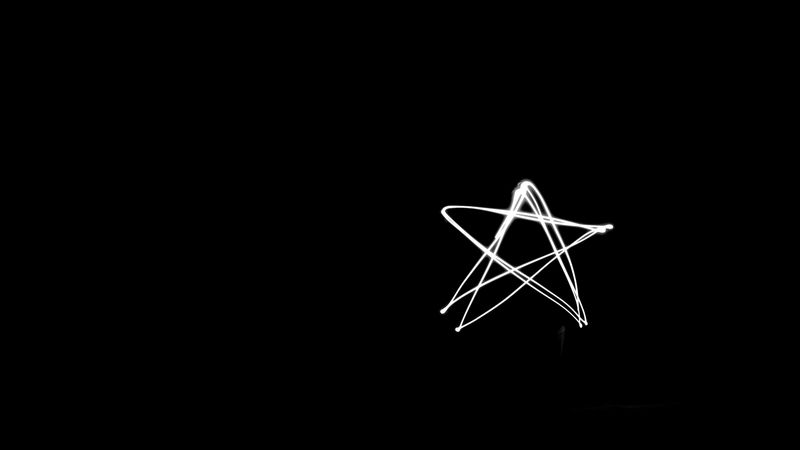 star, black background, light, 4k