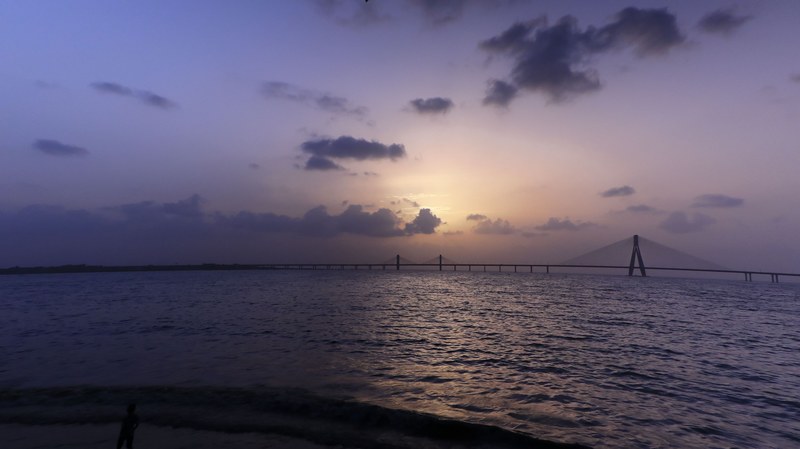 water cloud seaside and sunset 4k