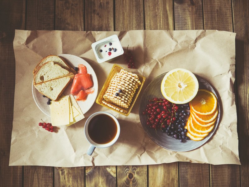 breakfast food cheese and bread 4k