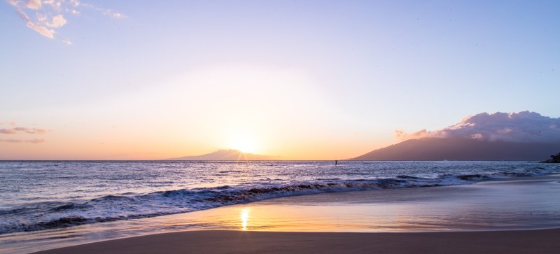 sunset and ocean 4k