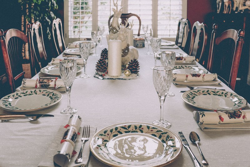 meal christma dining room and table 4k