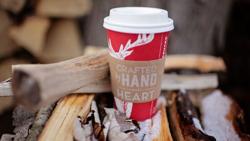 paper cup, inscription, care, 4k