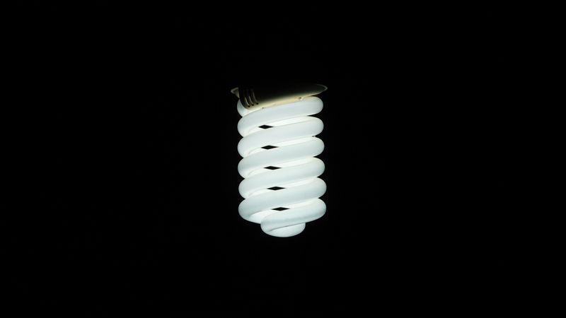 lamp, spiral, lighting, dark background, 4k