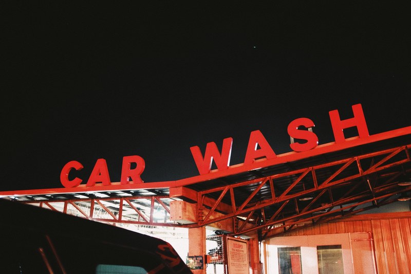 car wash sign roof sign and roof 4k