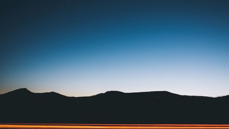 horizon, mountains, sky, 4k