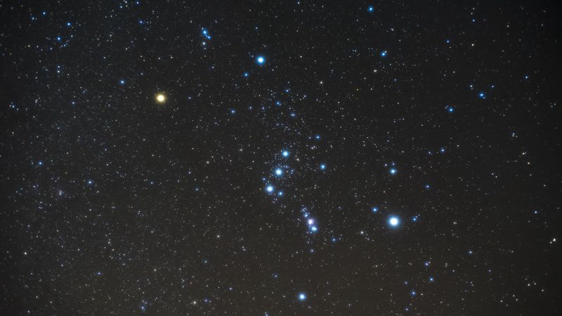 starry sky, orion, constellation, stars, galaxy, 4k