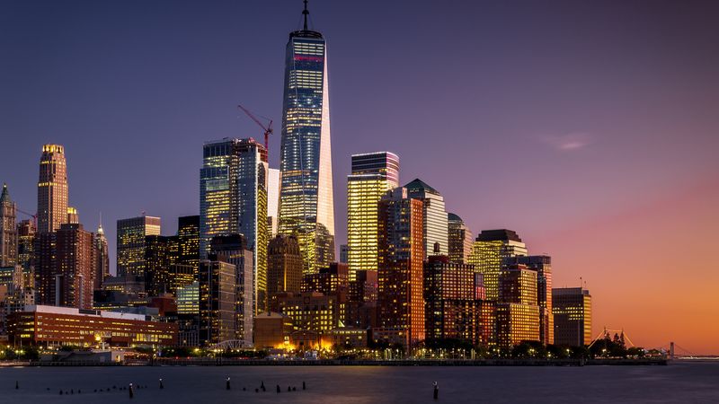 manhattan, new york, usa, skyscrapers, 4k