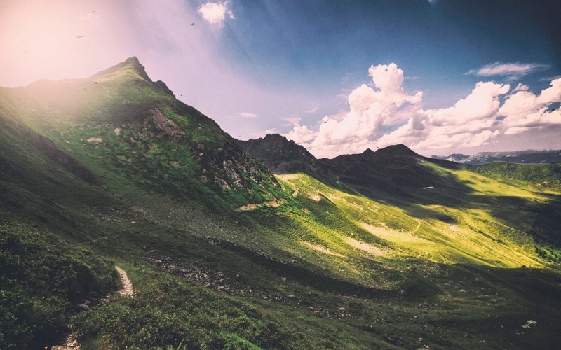 mountain sky cloud and hill 4k