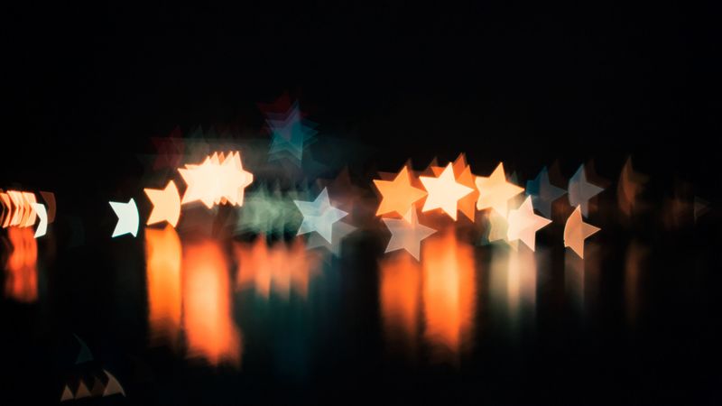stars, blurry, dark, 4k