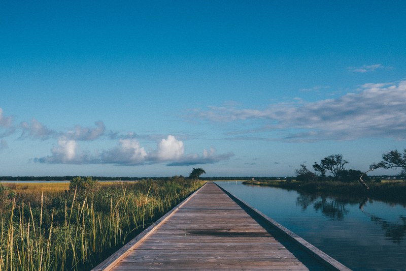 perspective north carolina beach and water 4k
