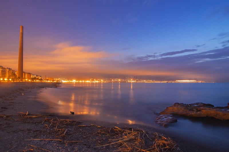 mlaga mar chimenea del plomo and playa 4k