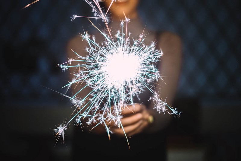 firework sparkler hand and holding 4k