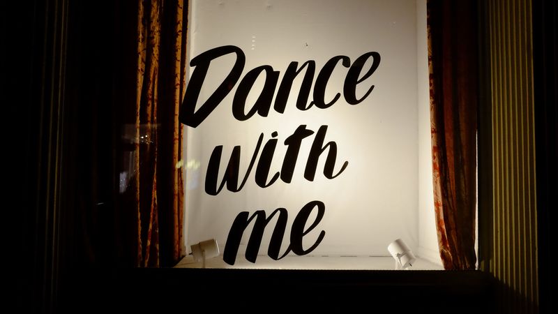 dance with me, words, inscription, 4k