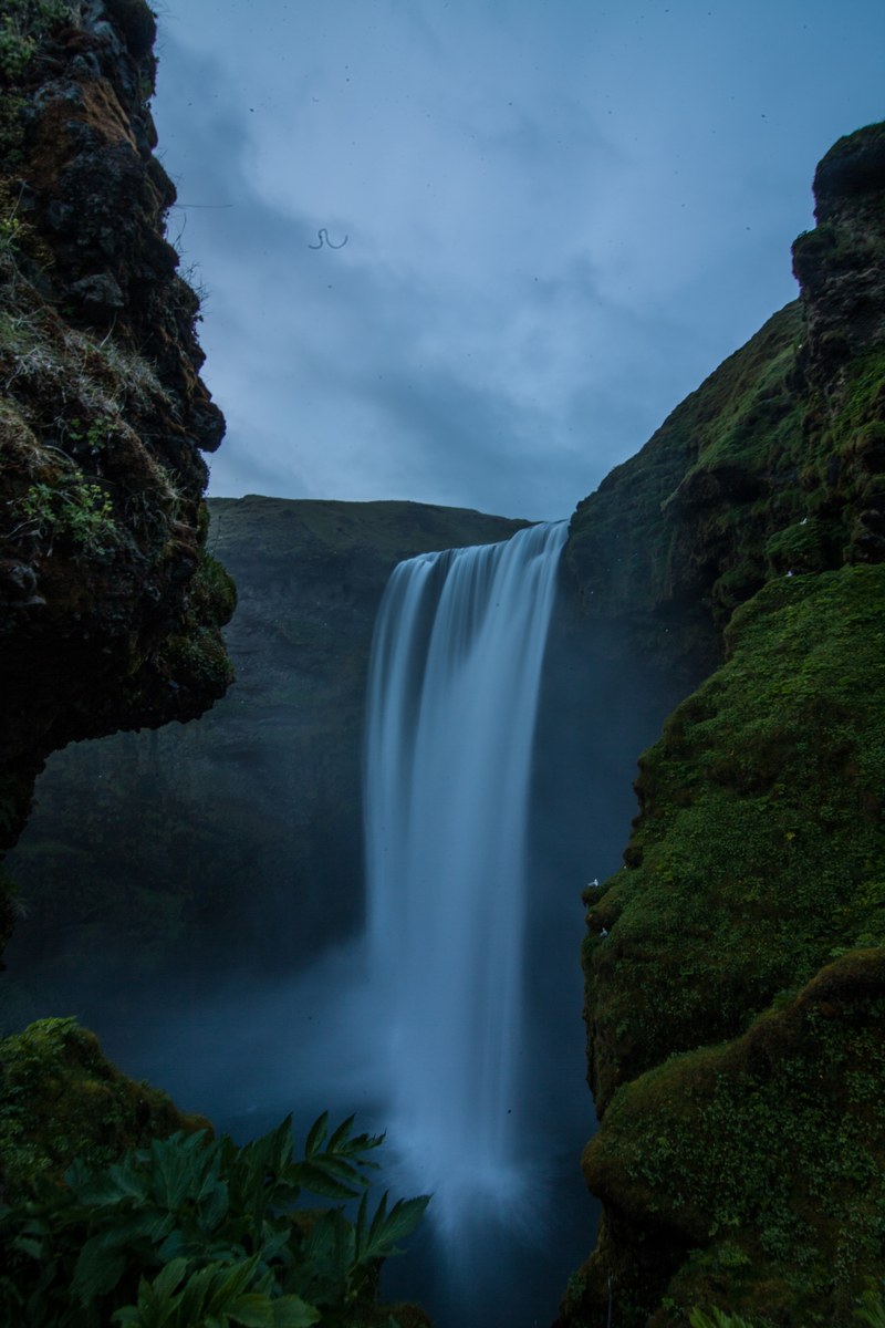 cloud iceland waterfall and skogafoss hd, 4k