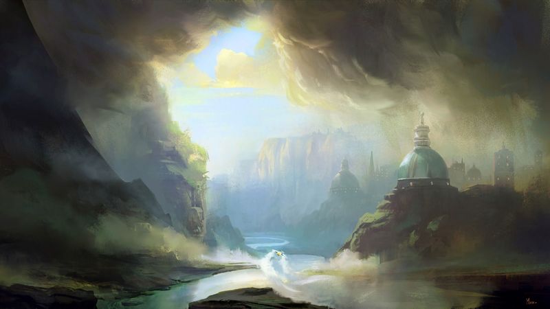 dome, architecture, clouds, art, 4k