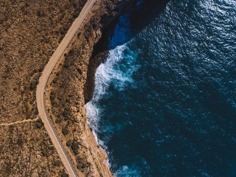 ocean sea water and coast 4k