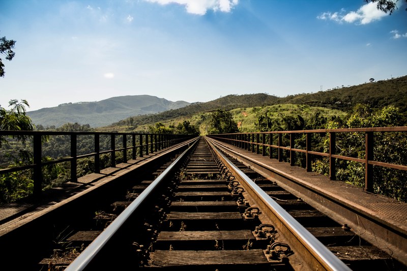 railway rail railroad and track 4k