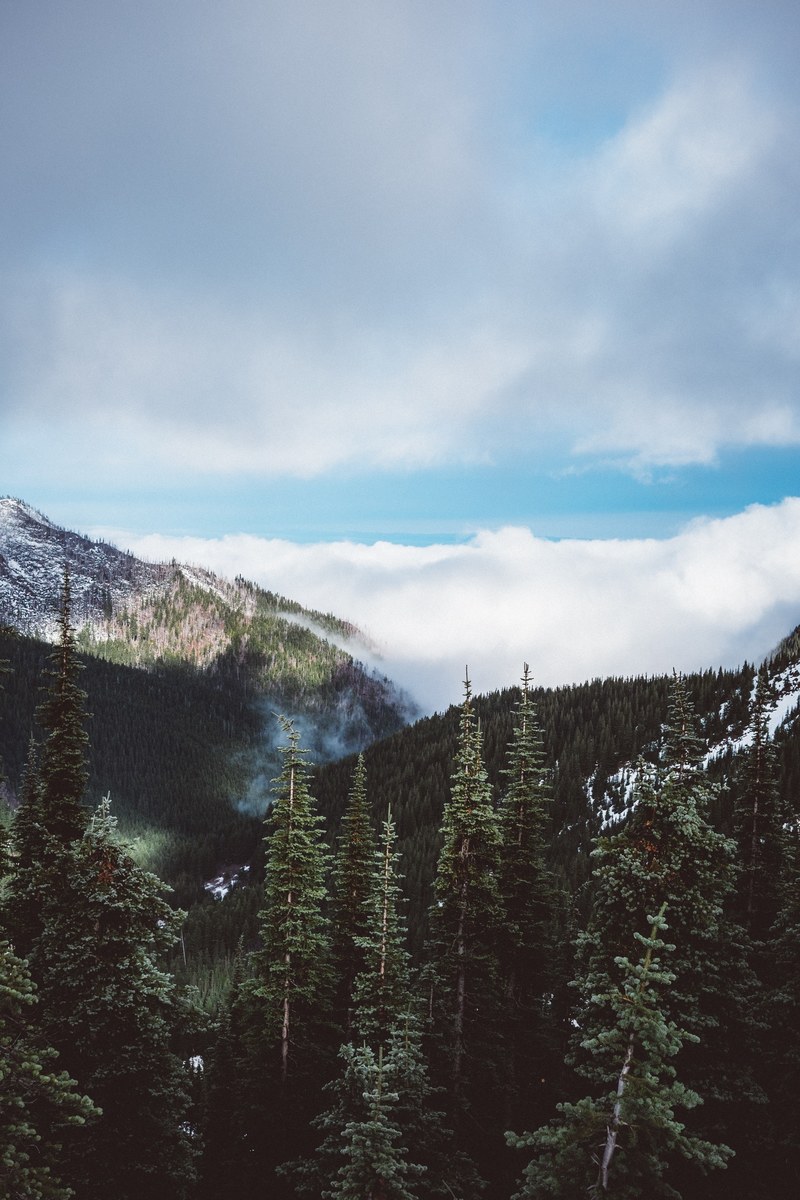 mountain landscape snow and cloud hd, 4k