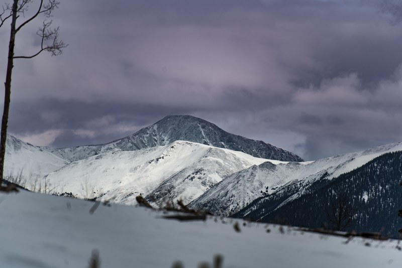 mountain rock cliff and snow 4k