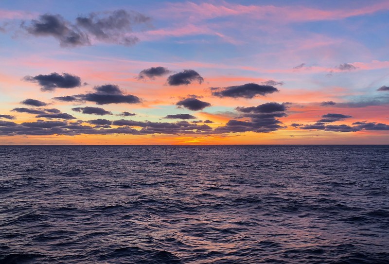 sunset on the atlantic 4k