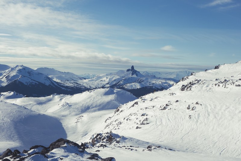 mountain peak summit and snow 4k