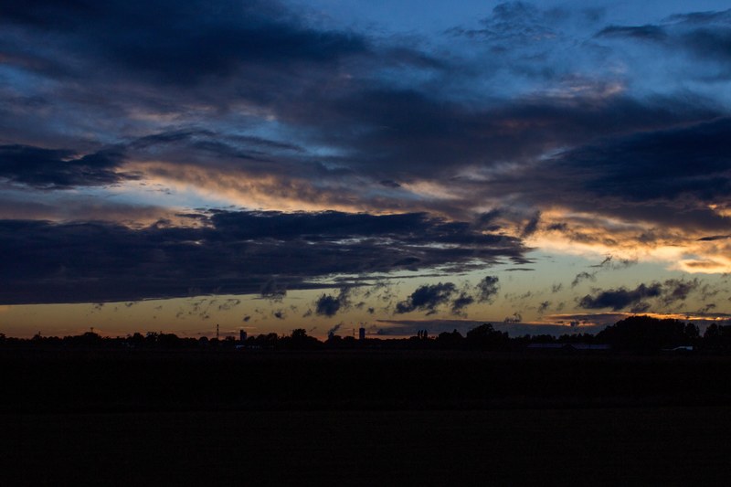 sunset sky orange and evening 4k