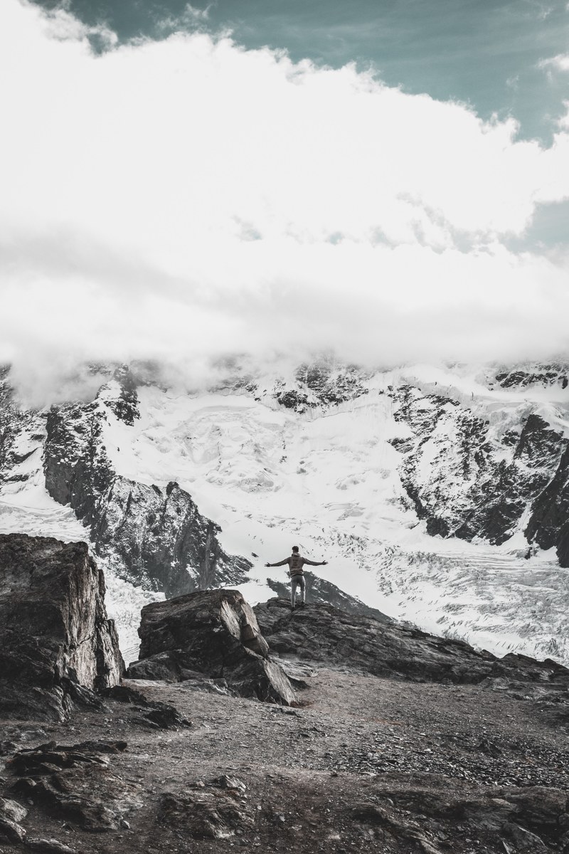 mountain snow cloud and peak hd, 4k