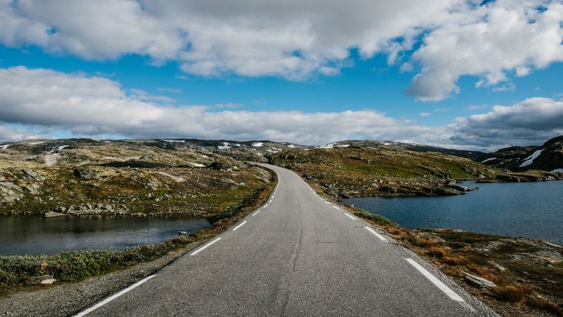 road, marking, rotation, sky, 4k