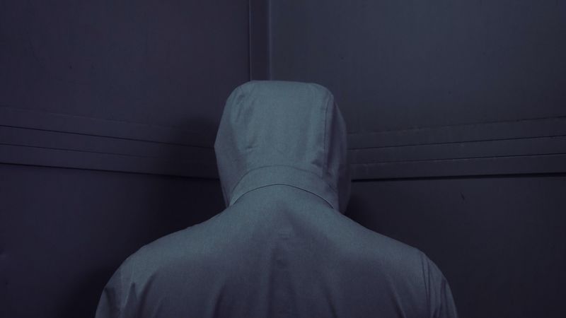 anonymous, hood, gray, 4k