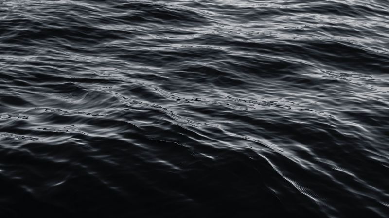 water, surface, bw, 4k