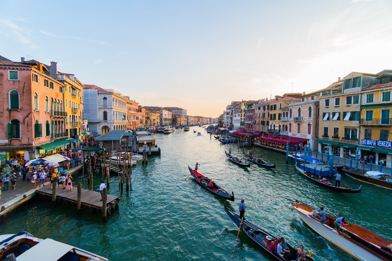 canal water boat and gondola 4k
