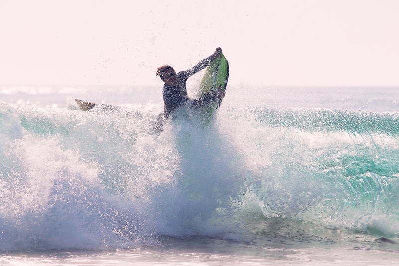 body boarding splash ocean and wave 4k